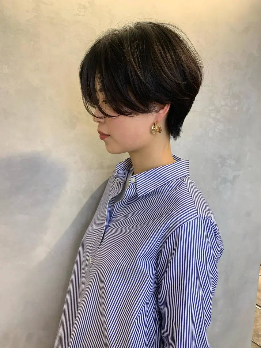 ショート ハンサムショート ショートヘア 佐原 里奈のヘアスタイル