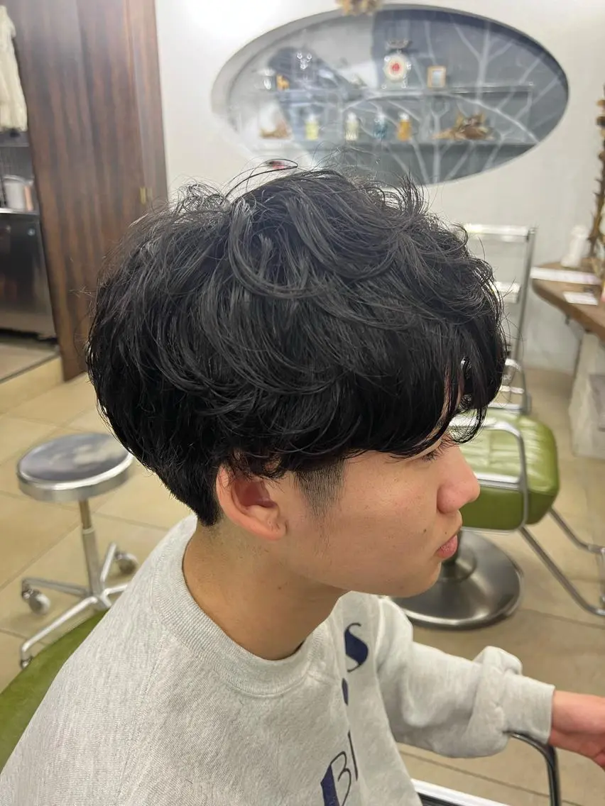 メンズ メンズパーマ カット パーマ 野崎 海翔のヘアスタイル