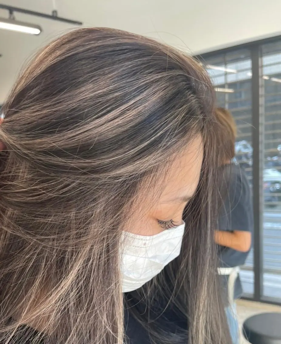 ロング カラー レイン🌏🌱 似合わせ/ハイトーンのヘアスタイル