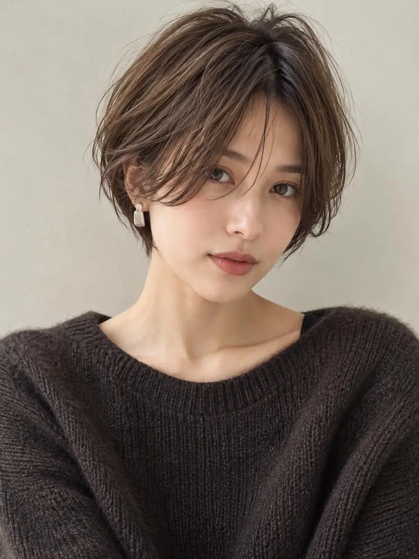ショート カラー ブリーチ ケアブリーチ 透明感カラー ダブルカラー イヤリングカラー カット ヘアカラー トリートメント ヘッドスパ "オトナ髪”/ LAKA TOCCAのヘアスタイル