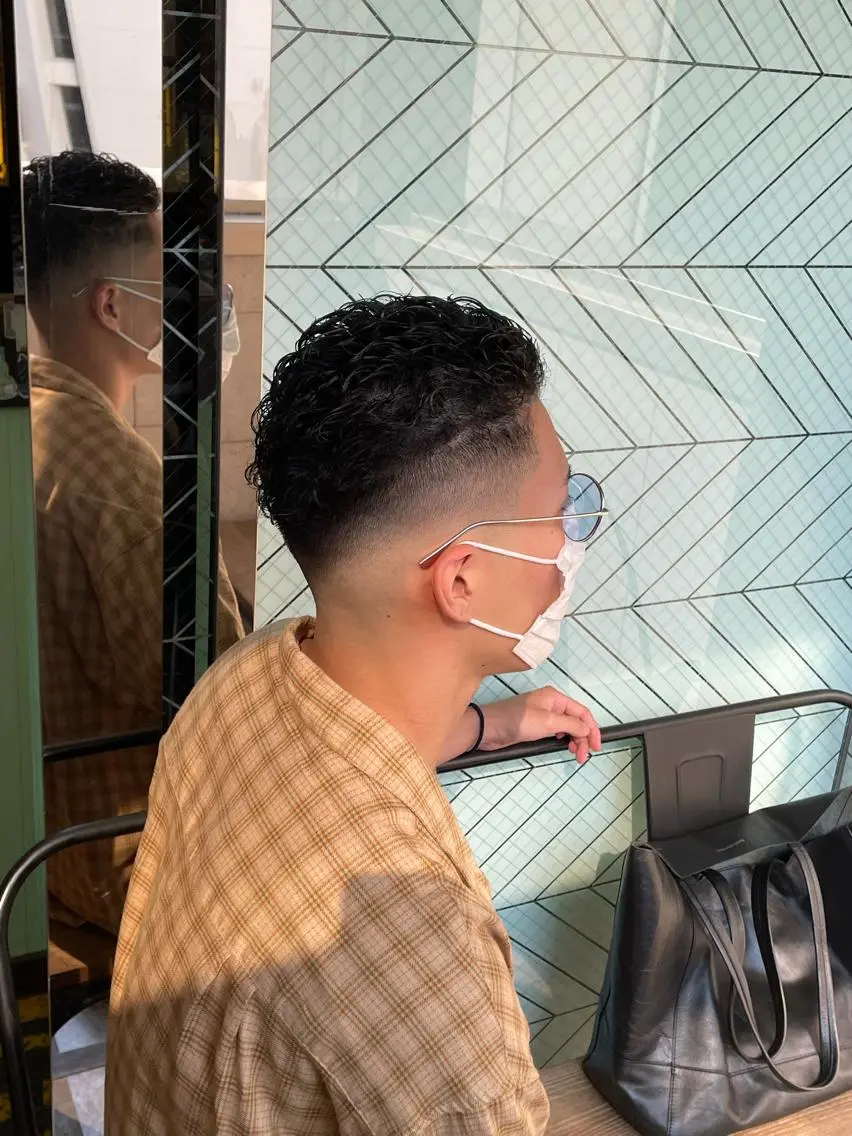 パーマ メンズ メンズパーマ 渋谷/フェード/ 國分 翔のヘアスタイル