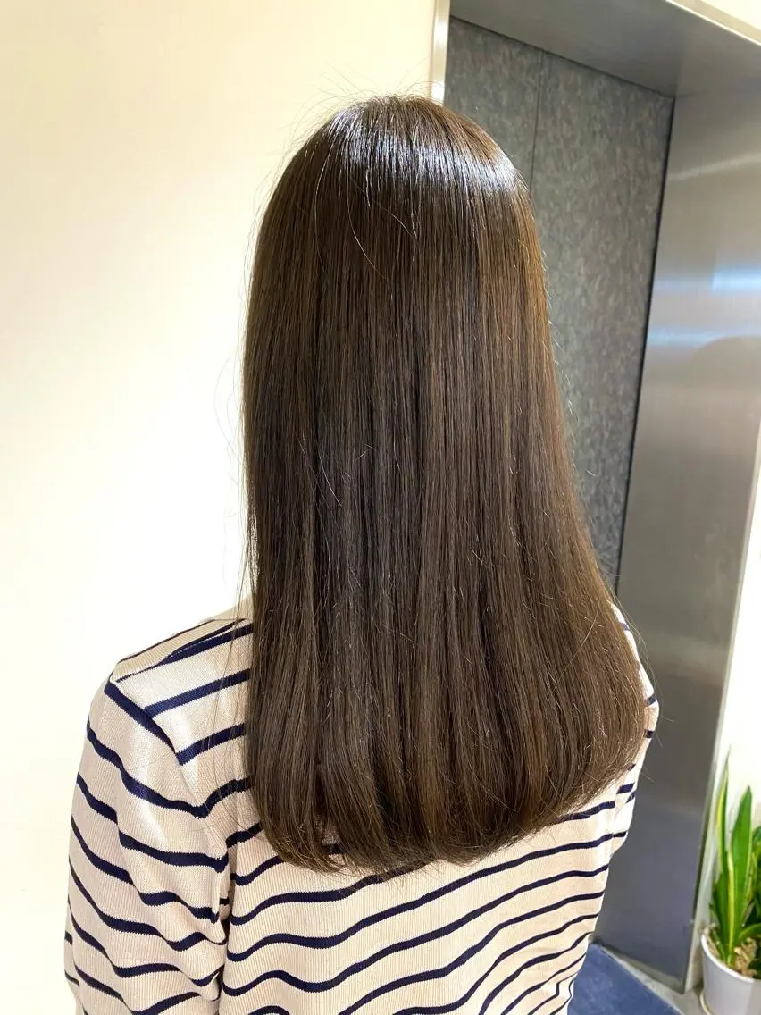 ミディアム カラー ヘアアレンジ ベージュカラー 透明感カラー オリーブベージュ ボブ /ニュアンス/ satomi🧸💖のヘアスタイル