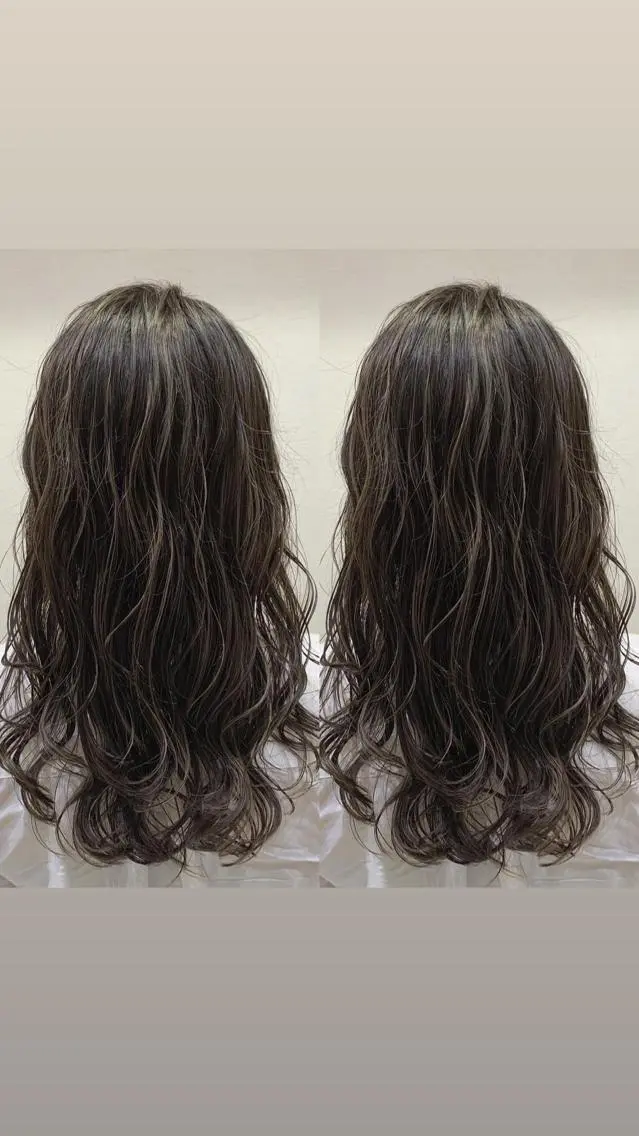 ロング カラー ヘアアレンジ 白髪ぼかしハイライト 茗荷谷駅徒歩2分のヘアスタイル