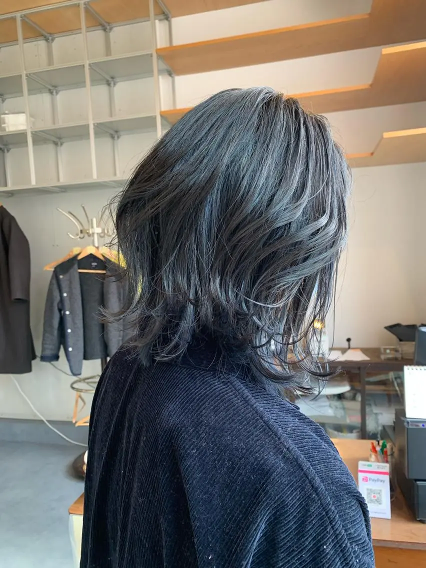 ミディアム カラー ブリーチ ケアブリーチ ハイライトカラー ハイライト 宮嶋 勇輔のヘアスタイル