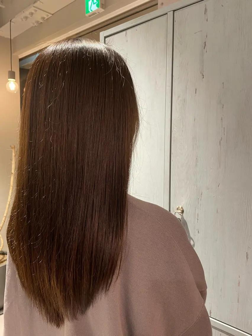 ロング ボブ エギョモリ 外国人風カラー ハイライト 髪質改善 カット ヘアカラー トリートメント 韓国風/オシャレ /縮毛矯正/滝口琴未のヘアスタイル