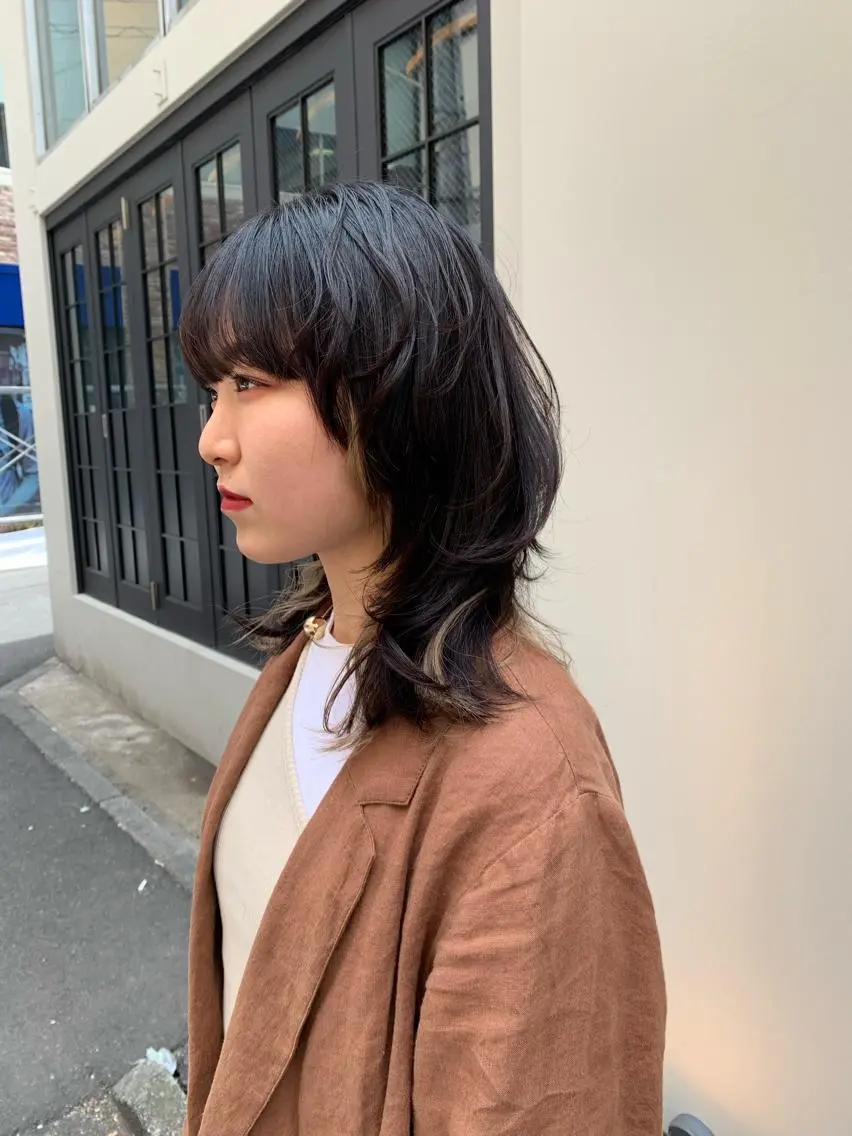 セミロング 小島 楓己のヘアスタイル
