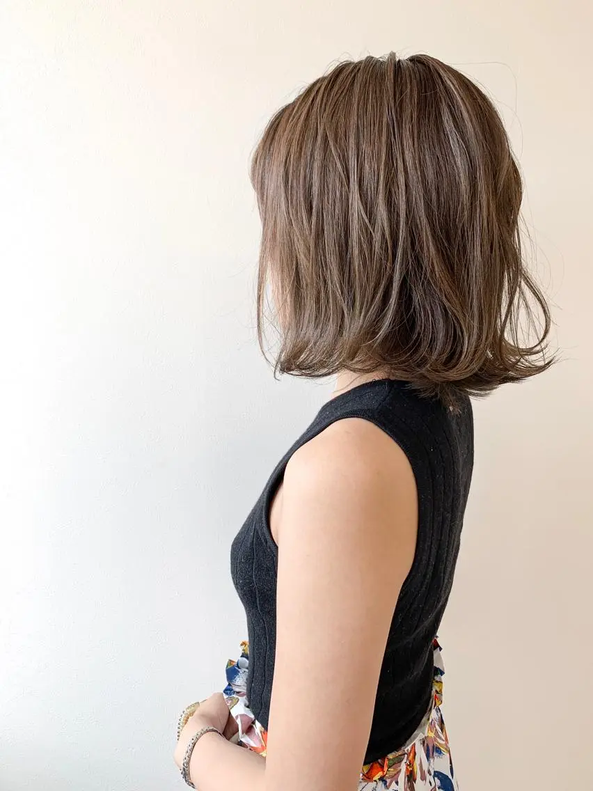 ミディアム カラー 透明感カラー グレージュ 髪質改善特化 サロン✨代表HIROのヘアスタイル