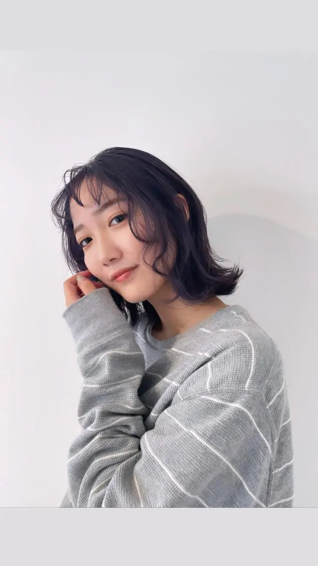 ミディアム カラー ミディアムパーマ HIBIKI/原宿 ハッシュカット🪄のヘアスタイル