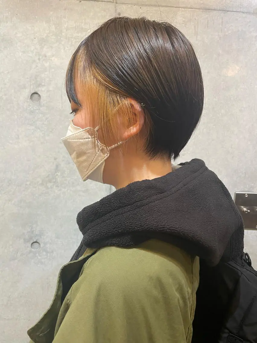 ショート カラー ショートボブ ハンサムショート アディクシーカラー イヤリングカラー ハイライトカラー カット ヘアカラー トリートメント ショートボブ髪質改善 縮毛矯正のプロ山道潤のヘアスタイル