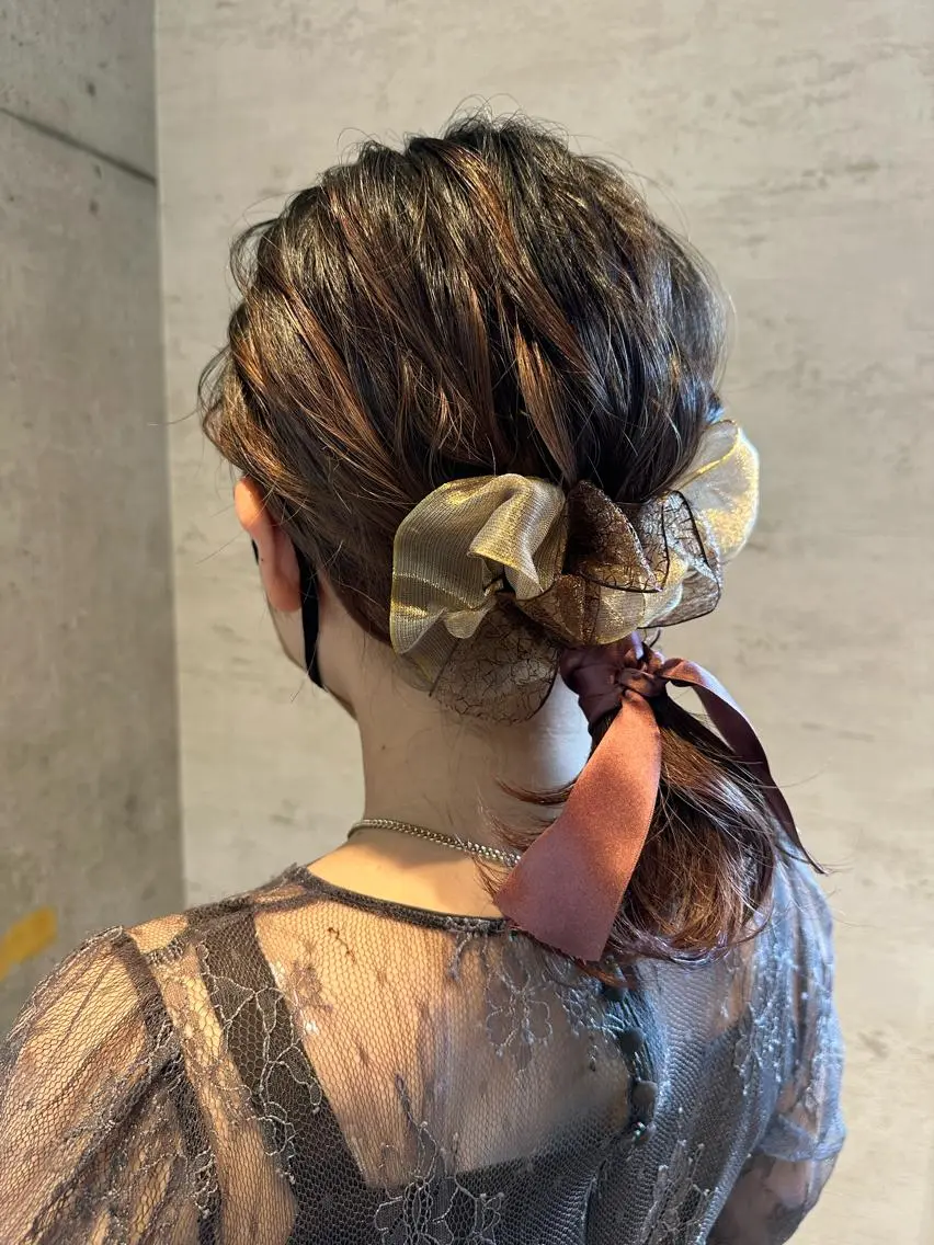 セミロング ヘアアレンジ 🎀ヘアセット/艶髪 /はやしほのか🎀のヘアスタイル