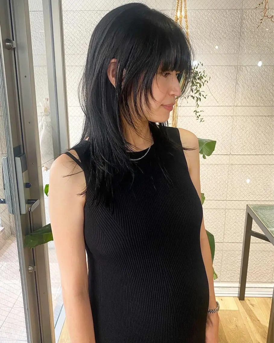 ミディアム カラー パーマ ヘアアレンジ ハッシュカット ウルフカット モデル募集中!ミカのヘアスタイル
