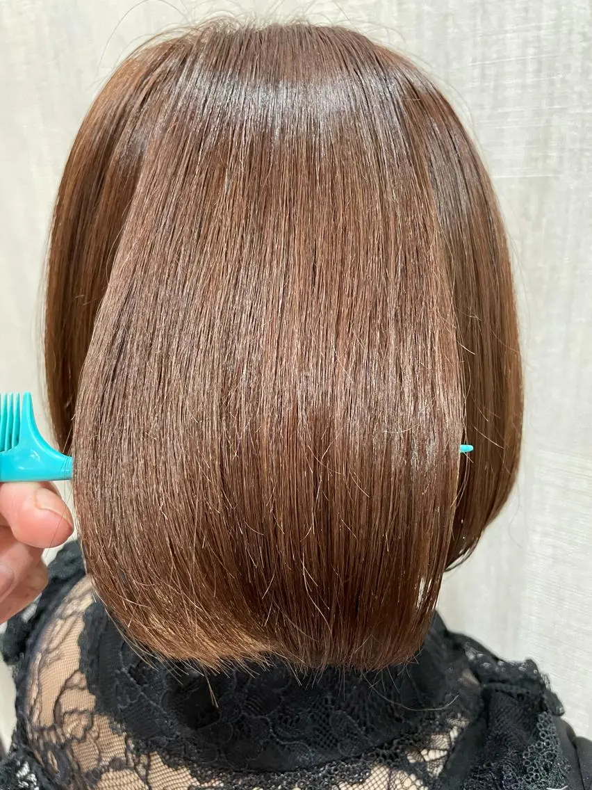 ミディアム カット トリートメント 店長✨レイヤー✖️ 髪質改善✖️韓国ヘアのヘアスタイル