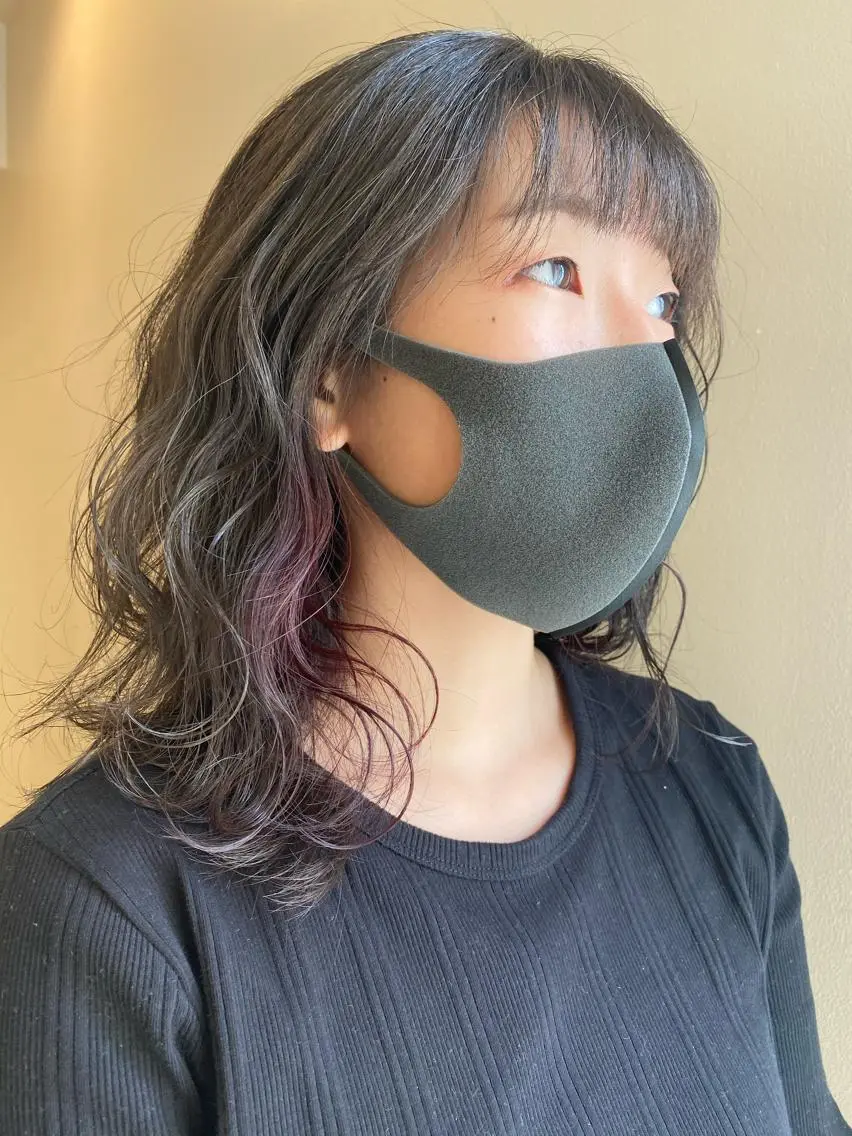 ミディアム カラー レイヤー/ウルフ🤍 mayo.のヘアスタイル
