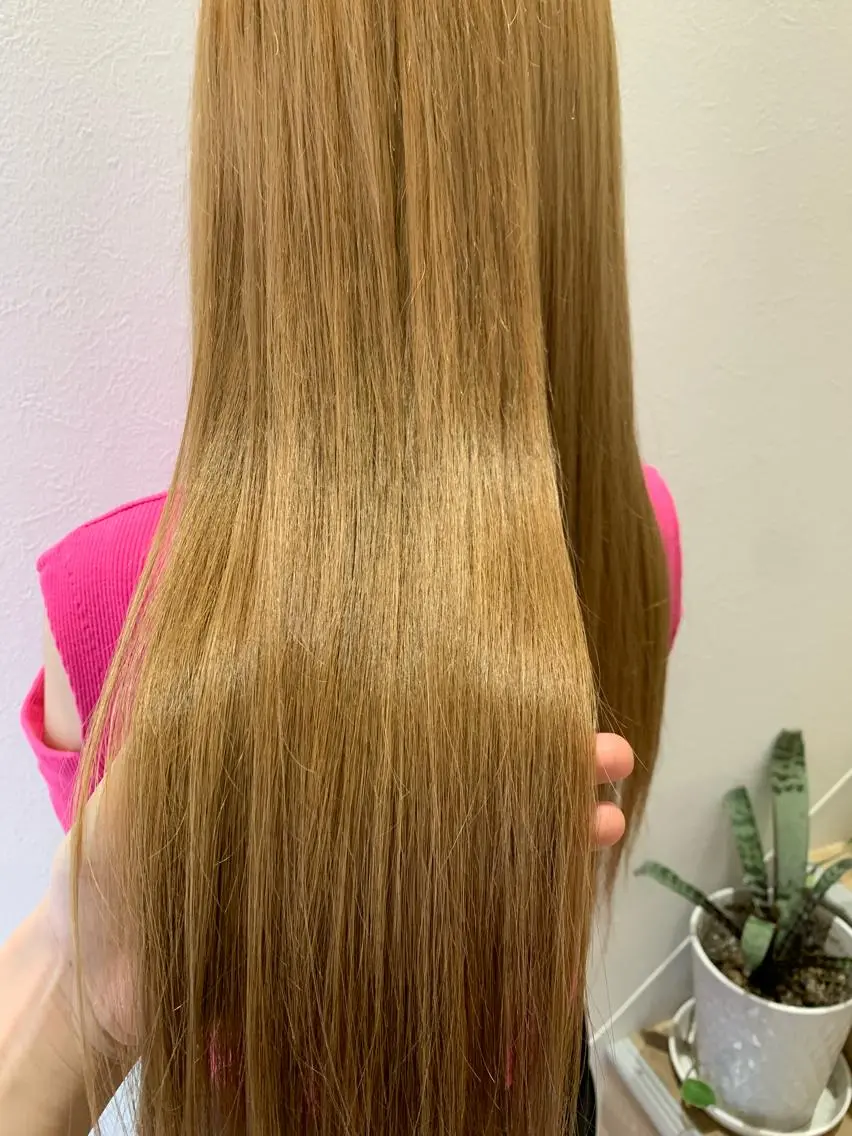 ロング カラー ブロンド カット ヘアカラー トリートメント hubhair レイヤー/透明感のヘアスタイル