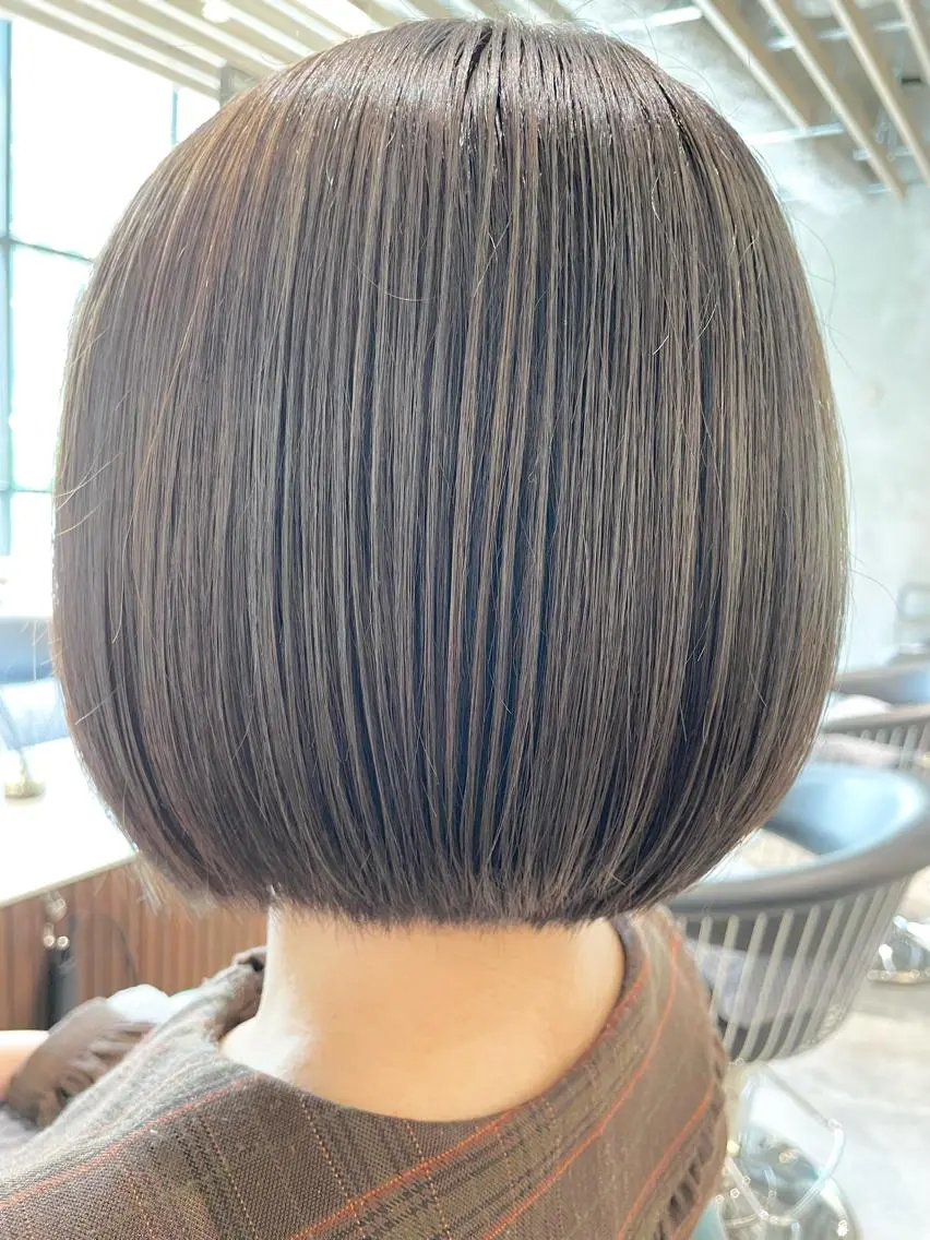 ショート ボブ ヘアカラー トリートメント ✨透明感カラー✨ ✨小顔カット✨山木のヘアスタイル