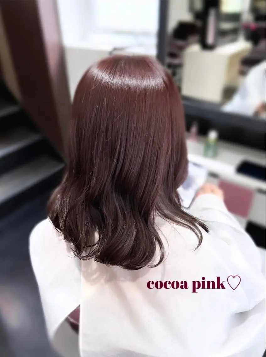 セミロング カラー ブリーチ ブラウンカラー カシス ココアブラウン ラベンダーカラー ヘアカラー トリートメント 艶髪 ♡Tomiyaのヘアスタイル