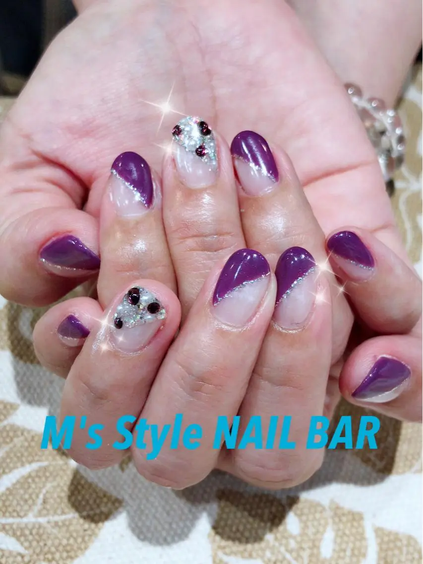 ネイル パープル M's Style NAIL BARのネイルデザイン
