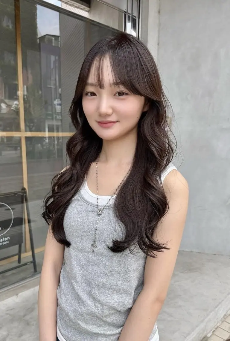 ロング カット ヘアカラー トリートメント 韓国/ボブ/まつパ 🩰aikaのヘアスタイル