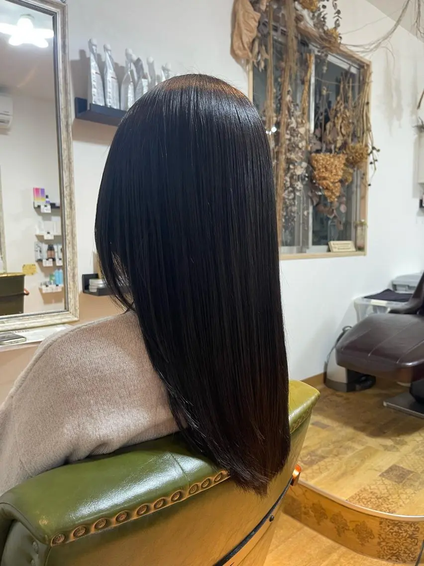 ロング 縮毛矯正 園田 渉 ◤SHIKIO◢のヘアスタイル