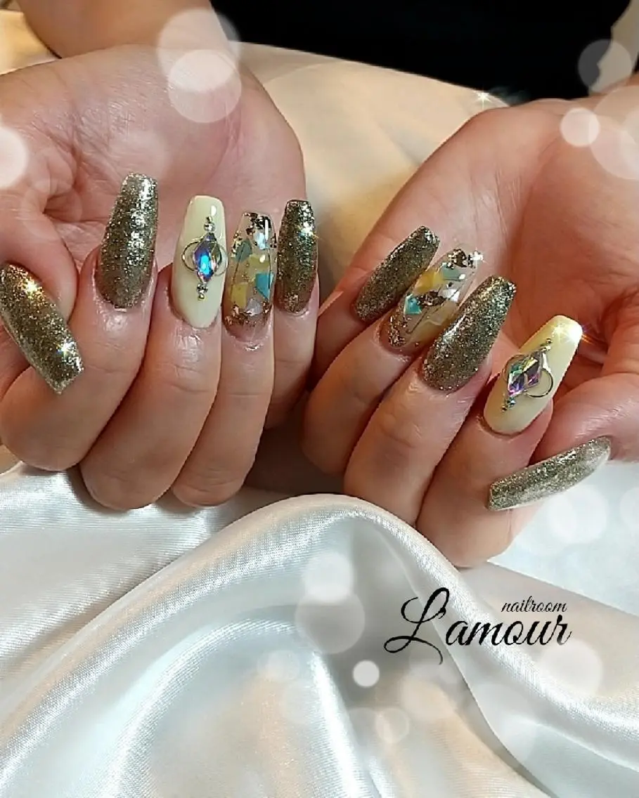 ネイル 持ち込み スカルプネイル L'amour 吹田市のネイルデザイン