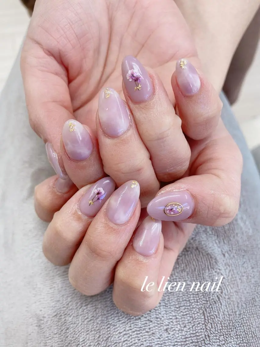 ネイル アートネイル パープル le lien nailのネイルデザイン
