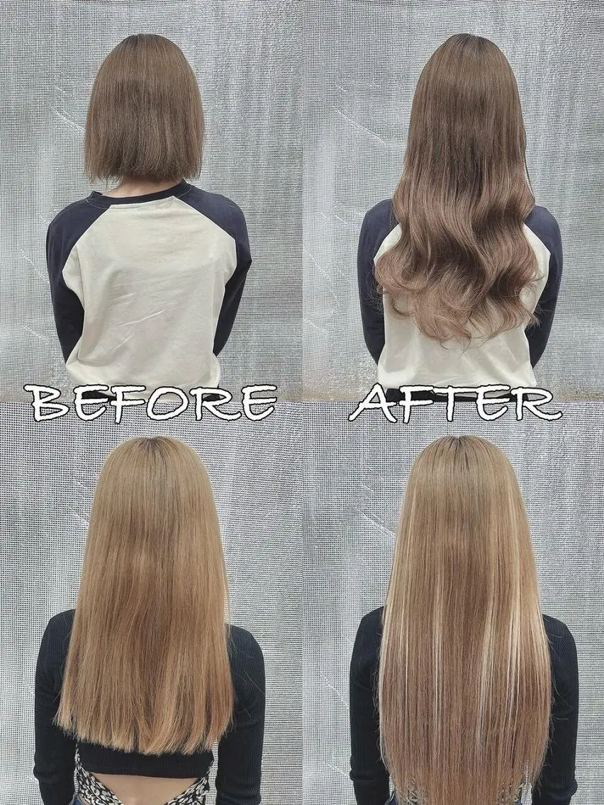 ロング カラー ヘアアレンジ シールエクステ バレイヤージュ ブリーチ ケアブリーチ ダブルカラー LIP 大阪本店 エクステ MISAのヘアスタイル