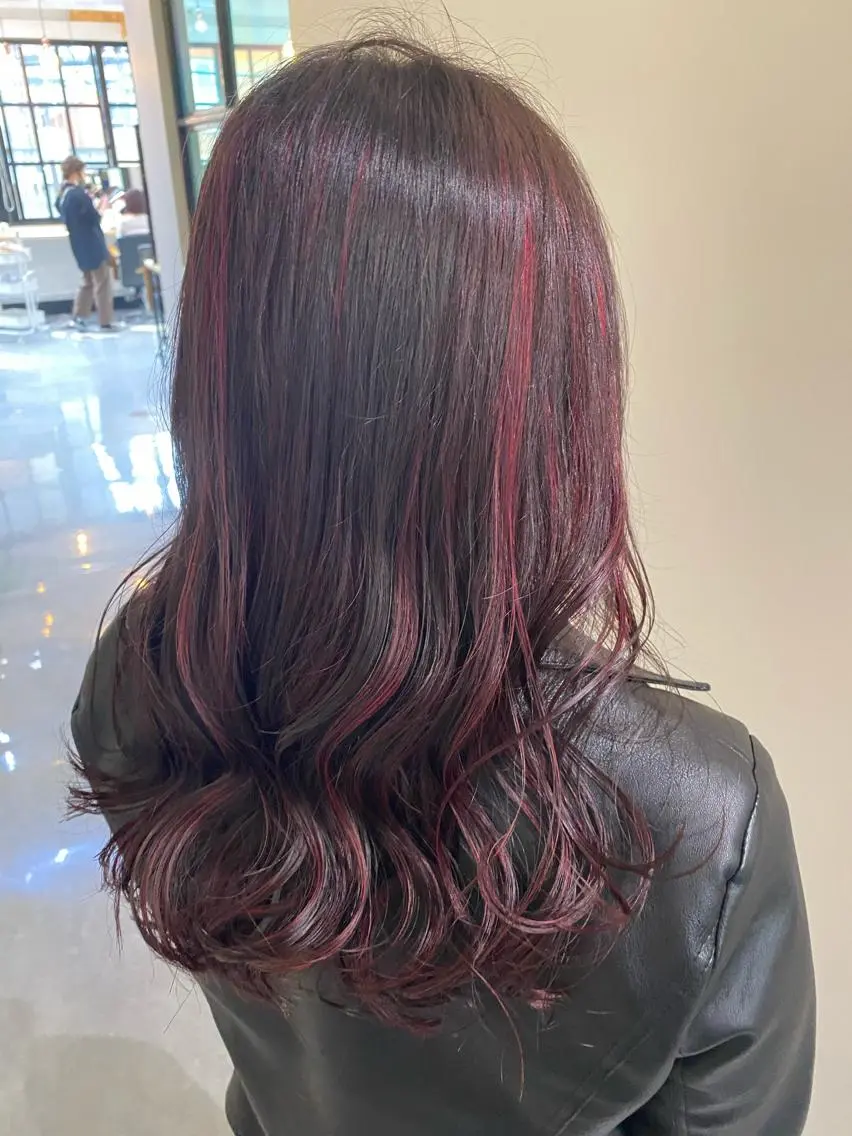 ロング カラー 黒髪 ハイライトカラー ハイライト CARICIA🌱 masaeのヘアスタイル