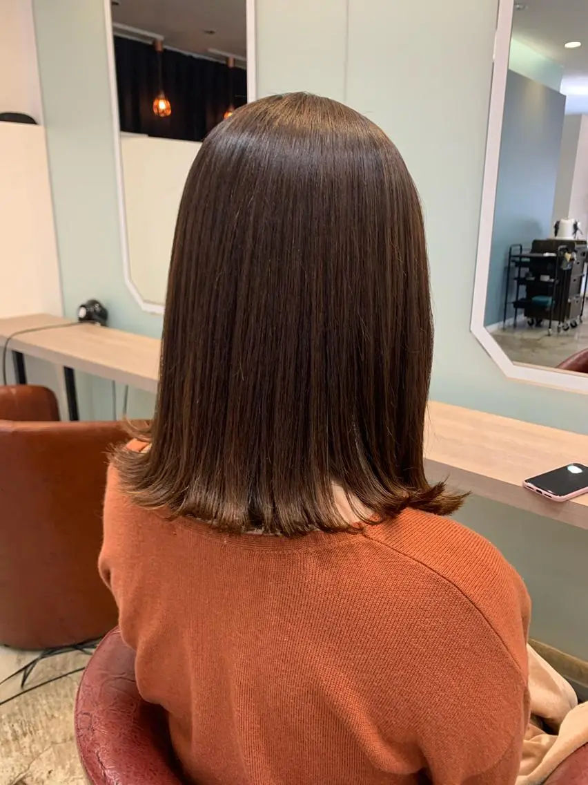 ミディアム 外ハネヘア おせ ちさとのヘアスタイル