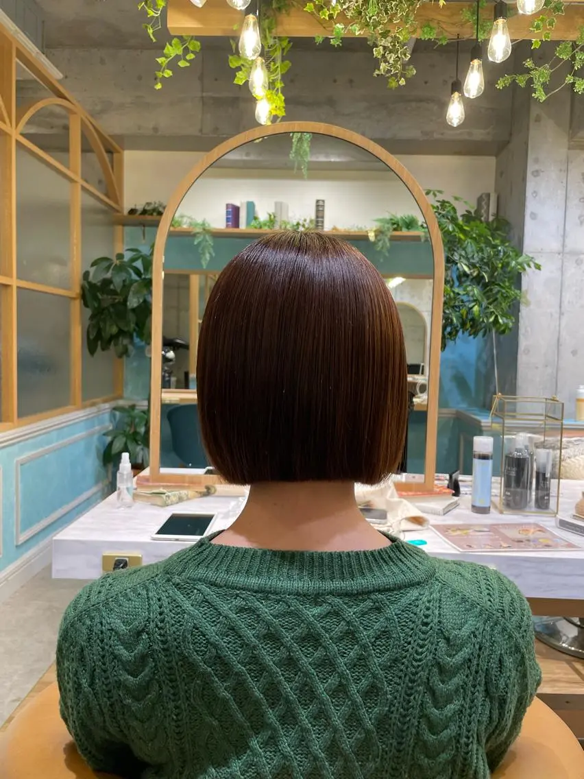 ショート 縮毛矯正 髪質改善 韓国風レイヤー 吉田のヘアスタイル