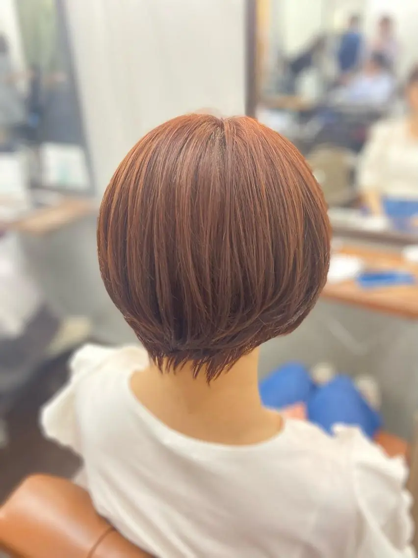 ショート 丸みショート ピンクブラウン ショートヘア 🌷名駅/髪質改善 ヘアセット/モネ🌷のヘアスタイル