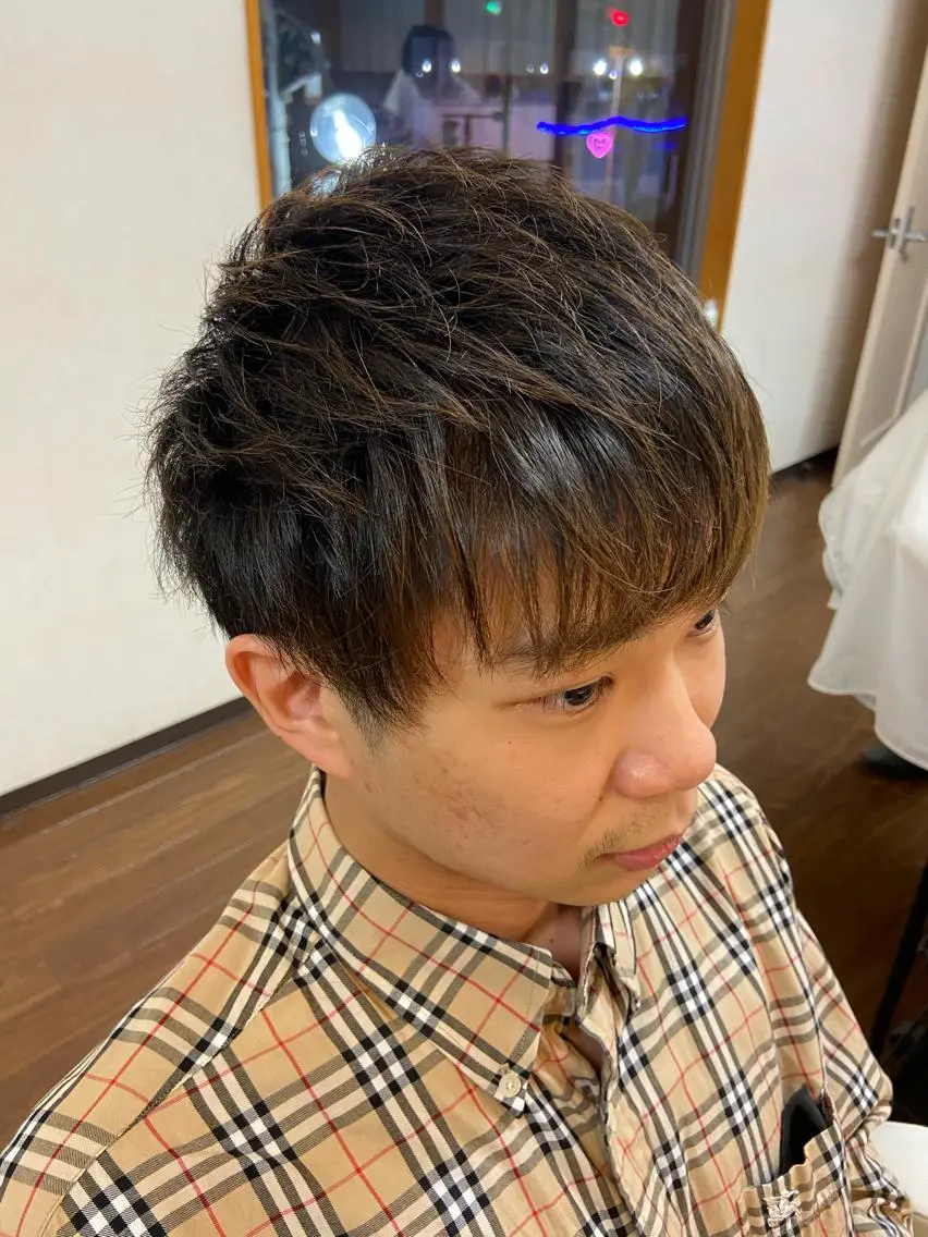 ミディアム dunhill 斉藤 大樹/メンズカットのヘアスタイル