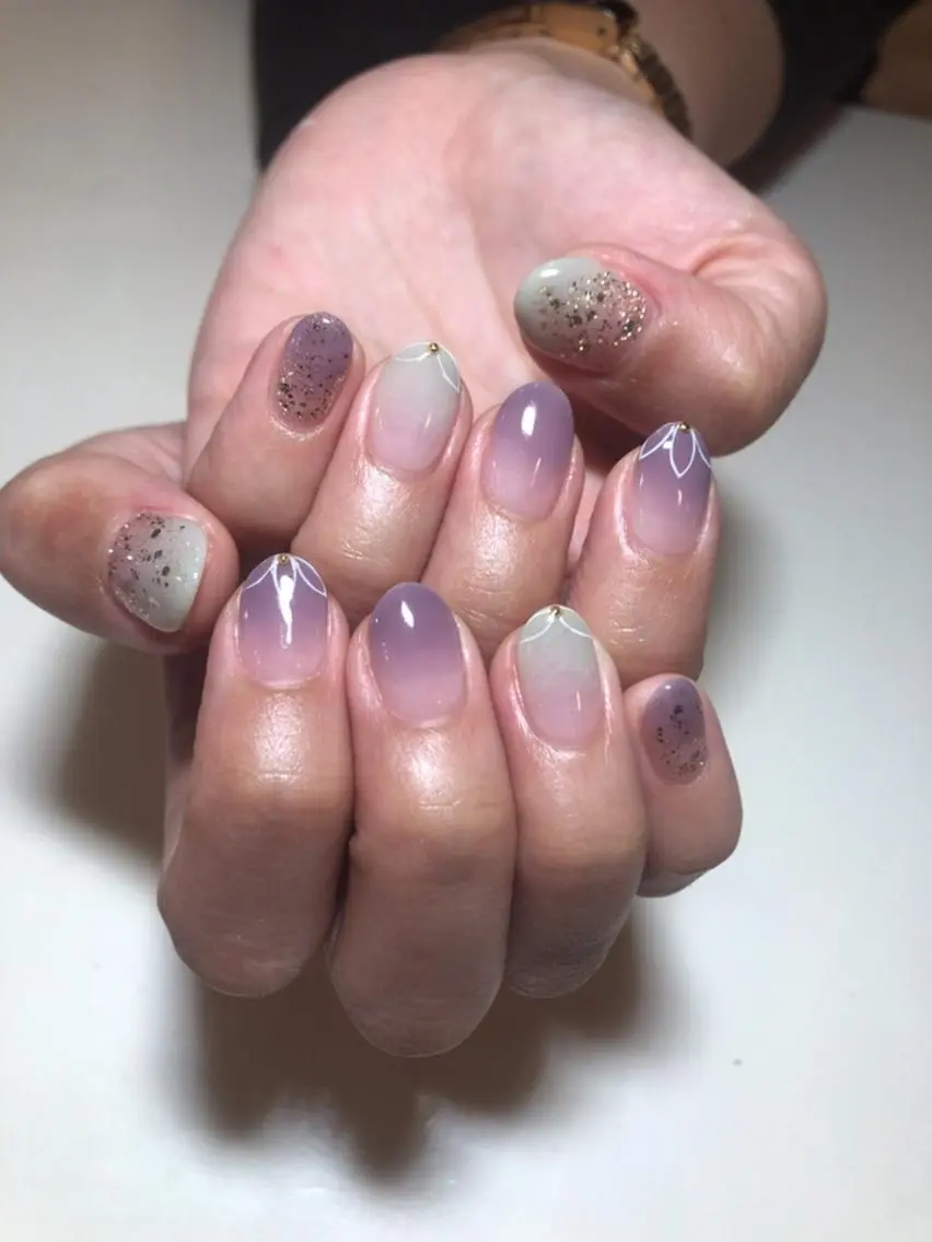 ネイル ハンドネイル いちじゅう あおいのネイルデザイン