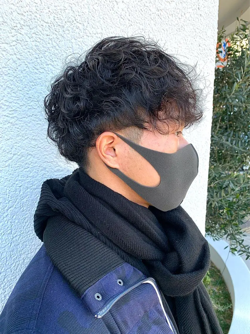 ショート パーマ ヘアアレンジ メンズ マッシュ メンズパーマ ショートヘア スパイラルパーマ メンズパーマ職人 加藤 弘貴のヘアスタイル