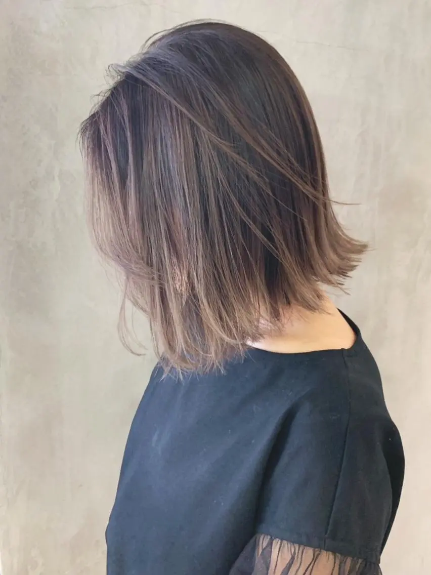 ショート カラー パーマ ヘアアレンジ ベージュカラー ハイライトカラー ハイライト ITbyALBUM 中野店のヘアスタイル