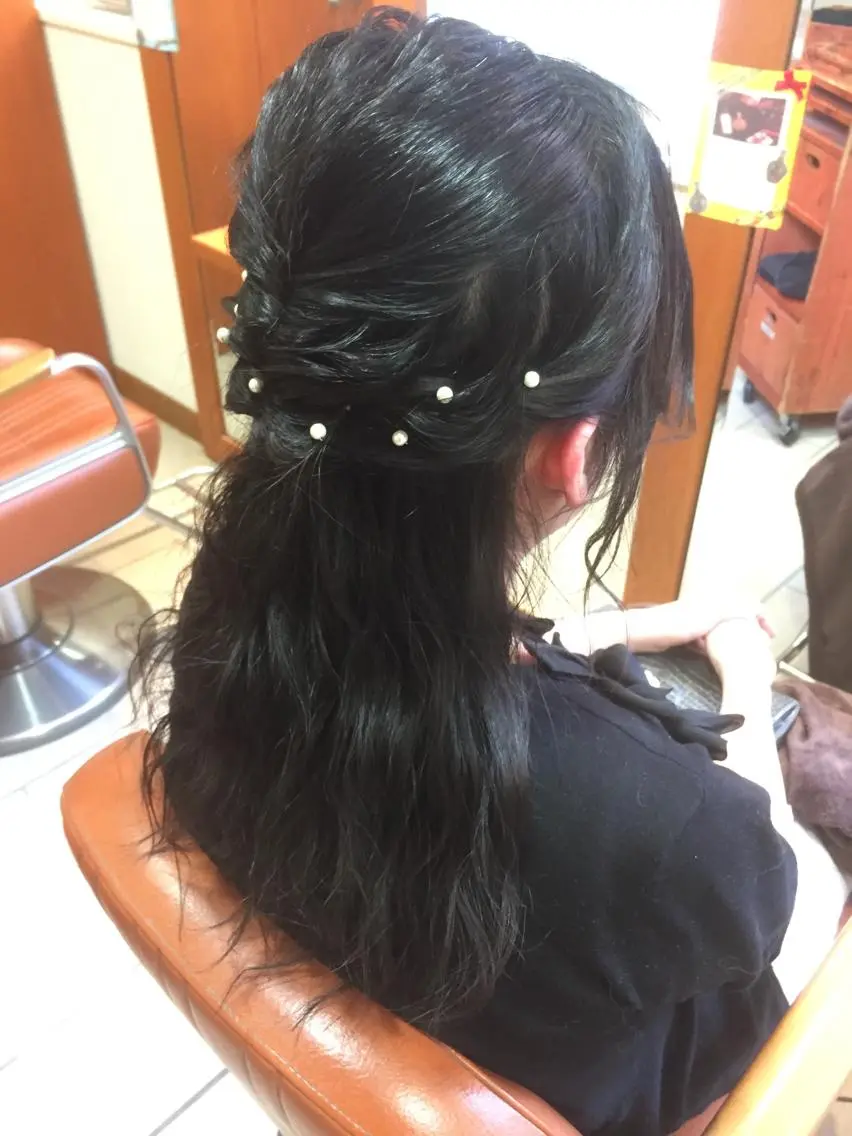 ロング カラー パーマ ヘアアレンジ 可愛いを作る神 ナオヒロのヘアスタイル