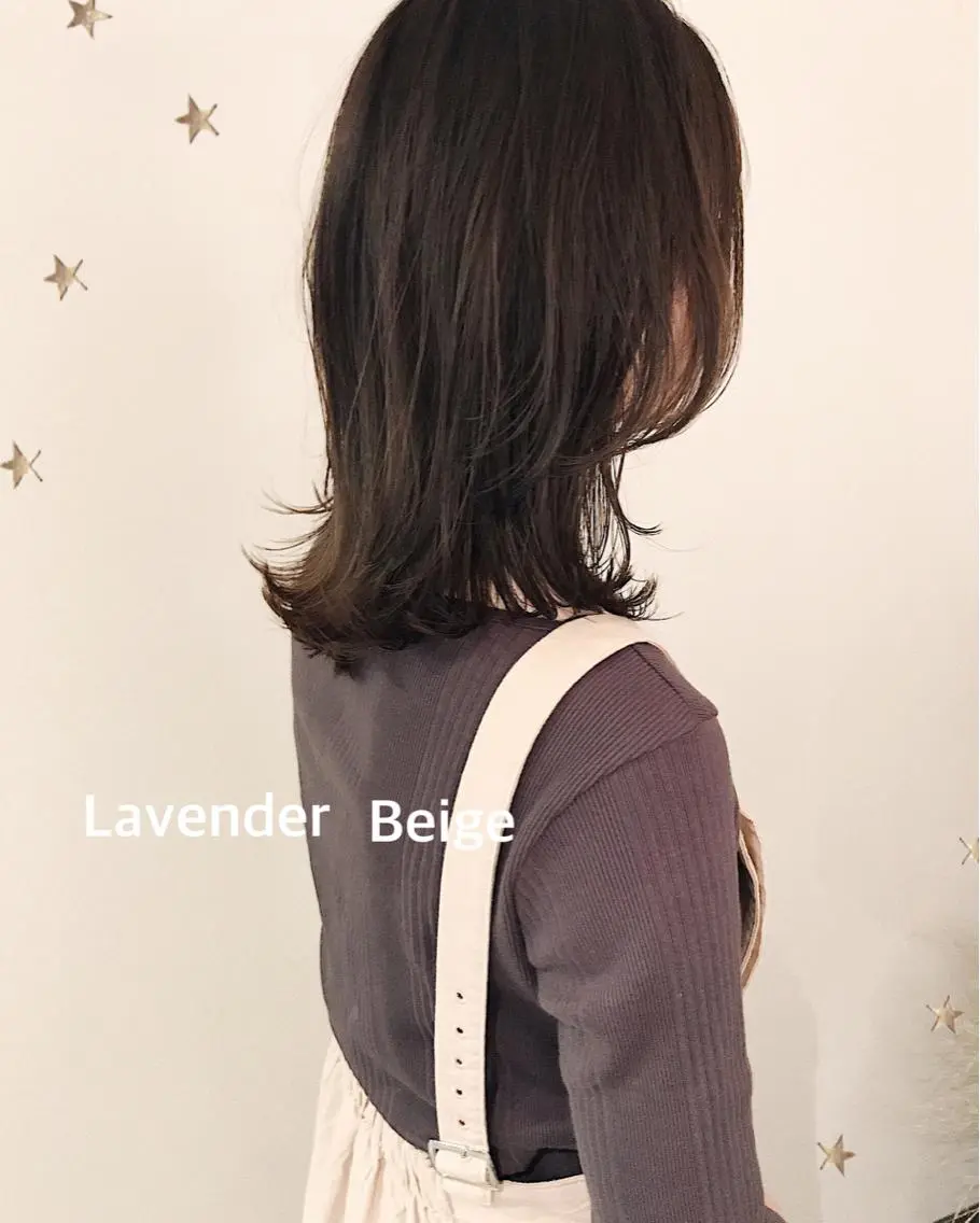 ミディアム カラー カット ヘアカラー 市川 千夏のヘアスタイル
