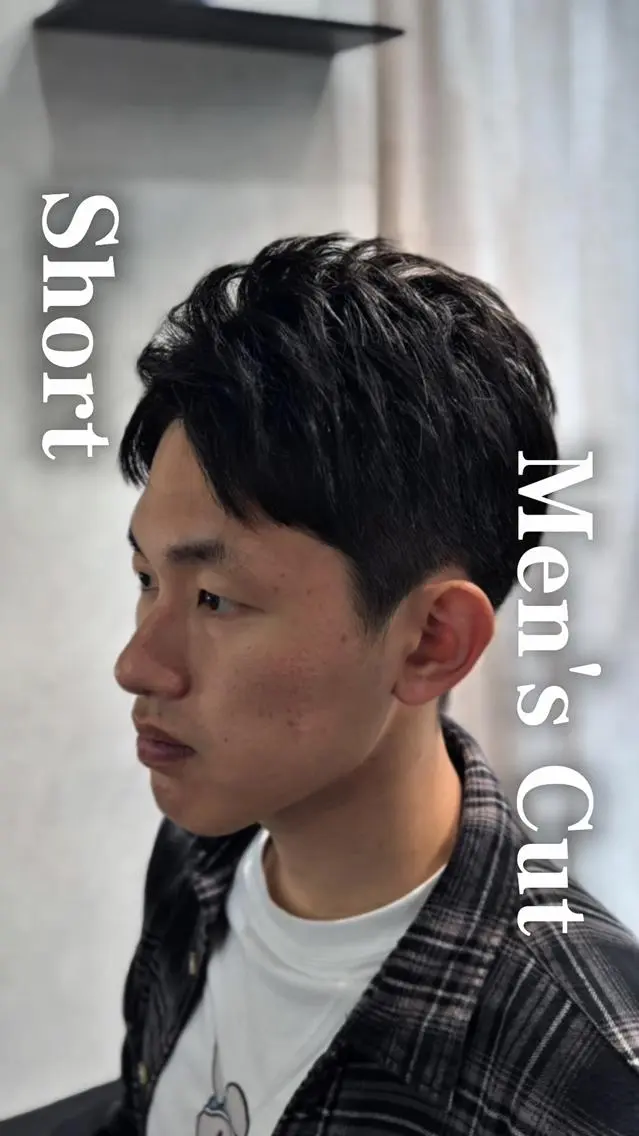 ショート メンズ カット 札幌大通/メンズ/ 縮毛矯正•髪質改善のヘアスタイル