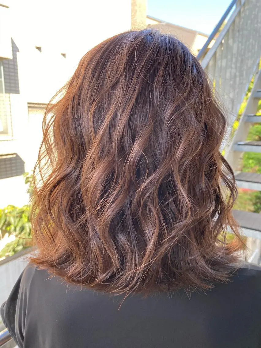 ミディアム 髪質改善 レイヤー Naoyaのヘアスタイル