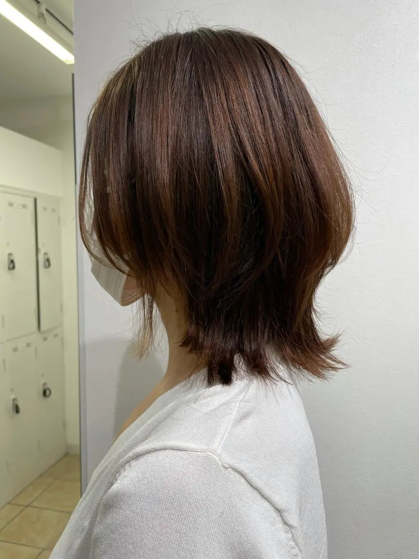 ミディアム カット ヘアカラー 店長福島成美/髪質 改善縮毛矯正/カラーのヘアスタイル