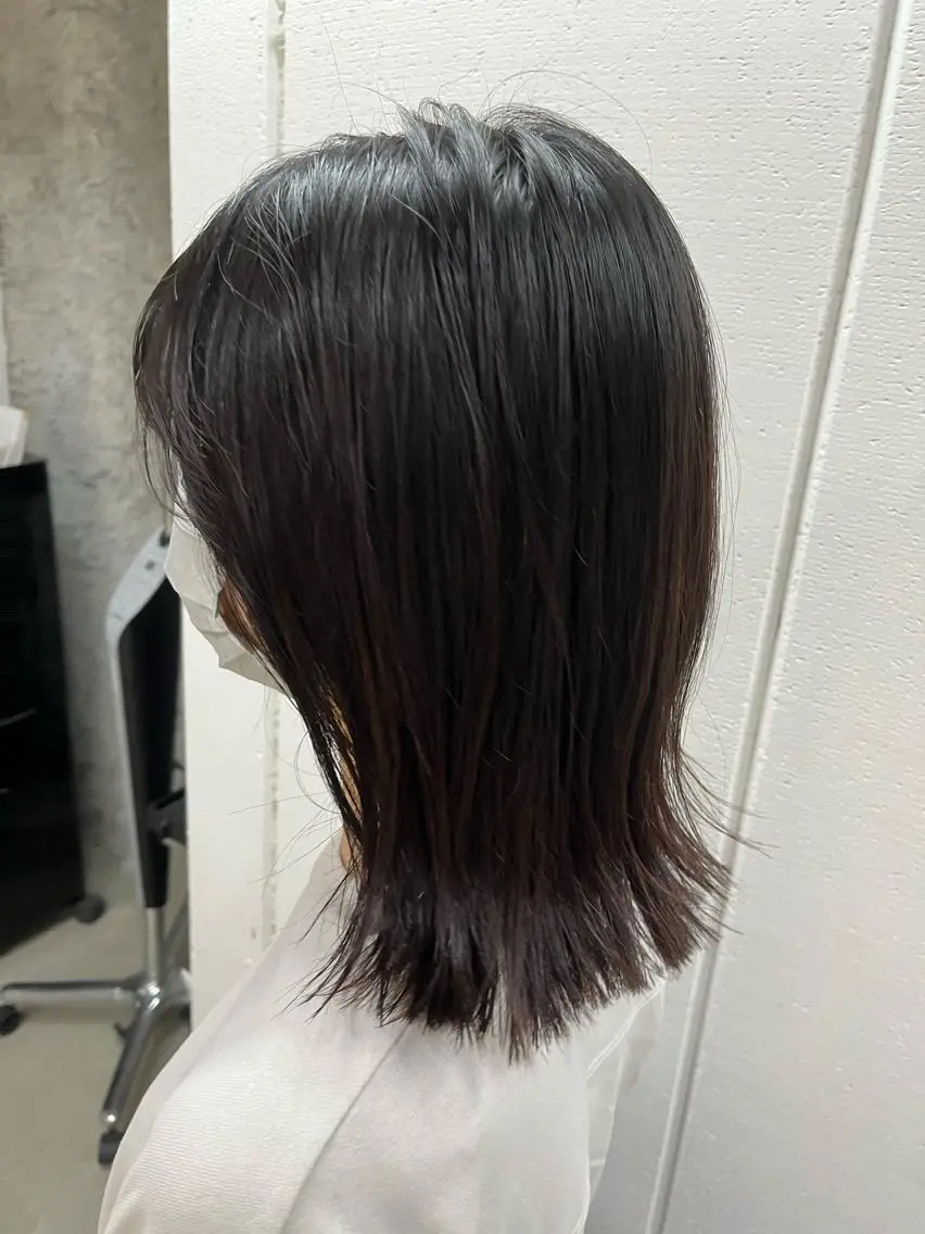 ミディアム カラー カット 杉本 直樹のヘアスタイル