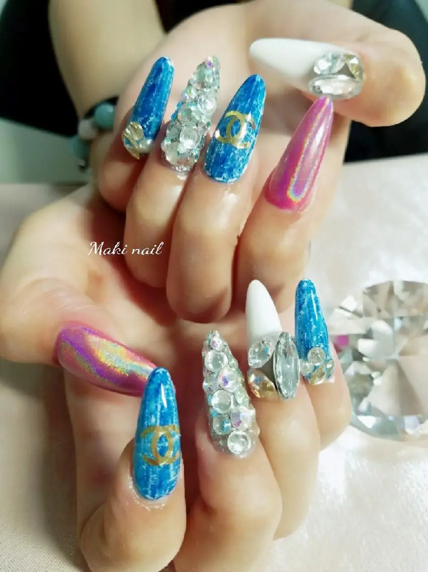 ネイル スカルプネイル ハンドネイル ･:*+.✳︎˚✧₊ MAKI NAILのネイルデザイン