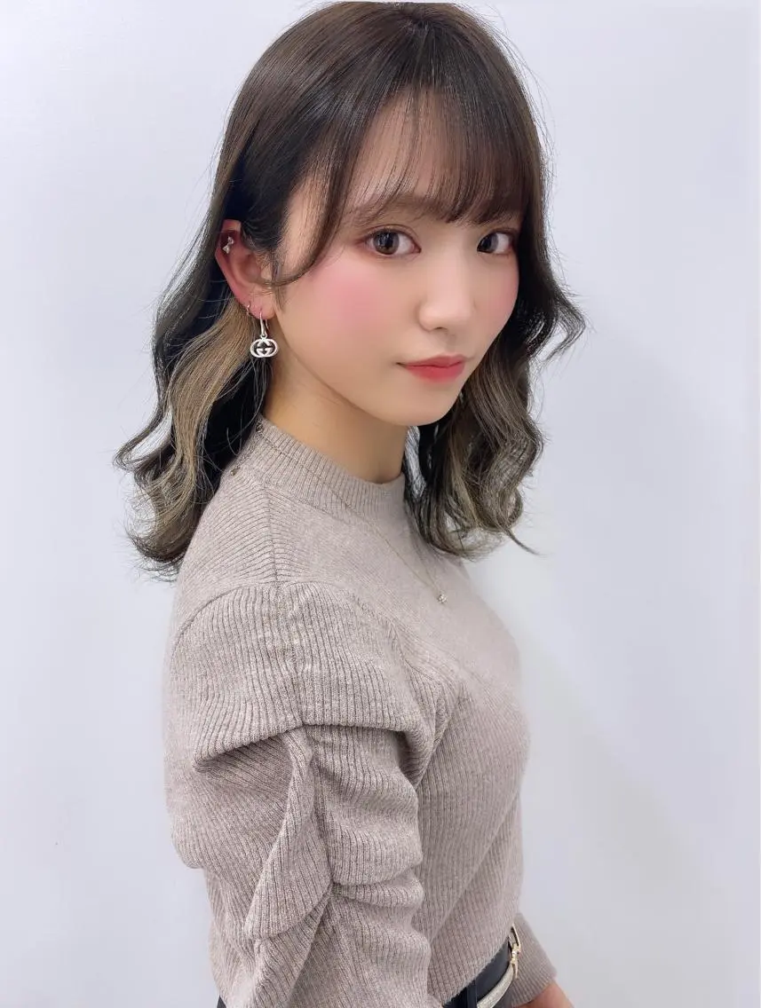 セミロング カラー TELA HAIR 石岡♡aikaのヘアスタイル