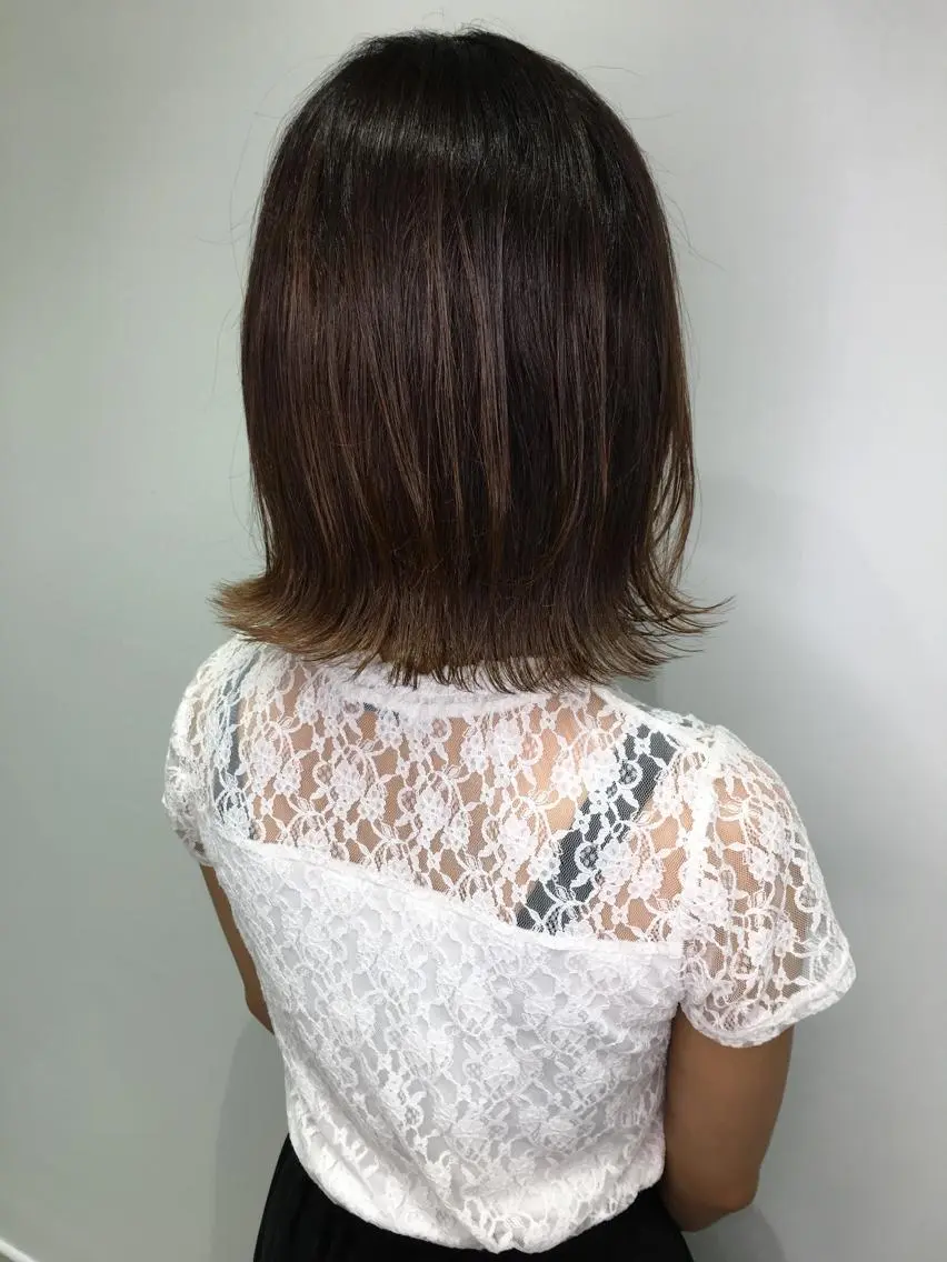 ミディアム カラー ヘアアレンジ ベージュカラー 寺内 紳悟のヘアスタイル