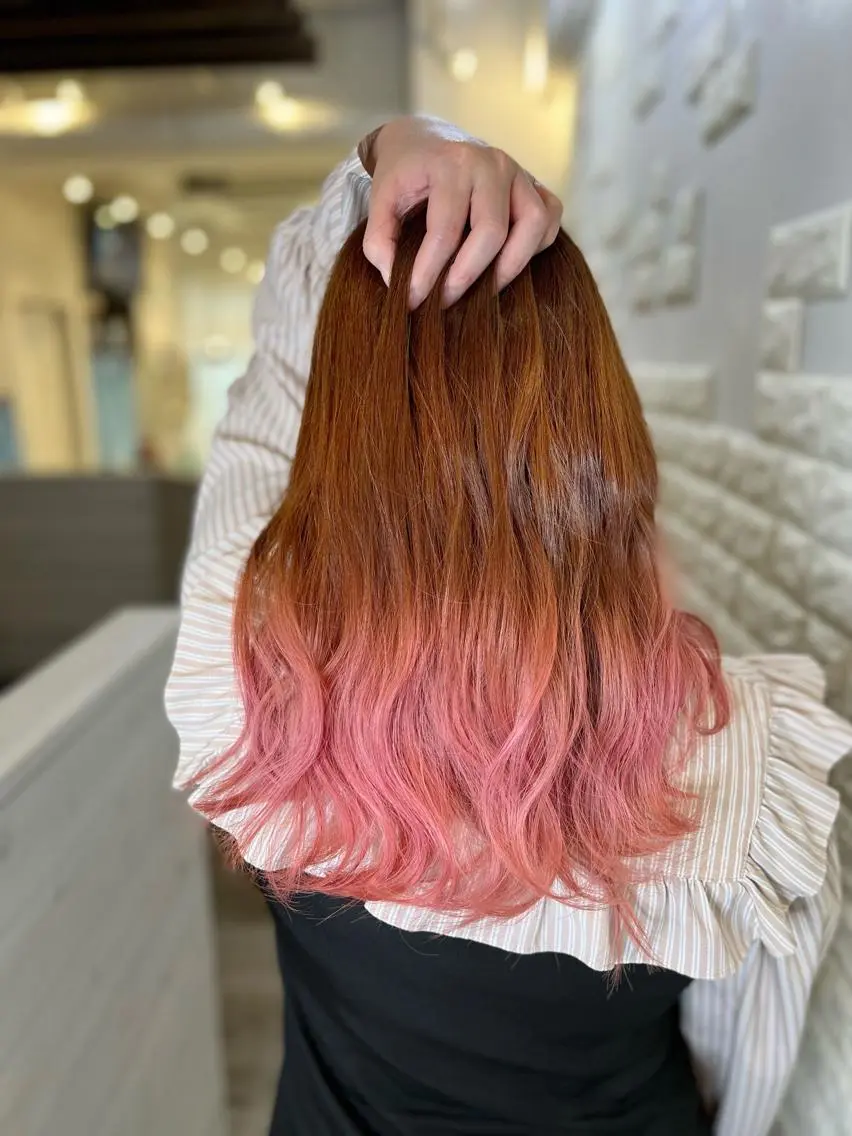 セミロング カラー ヘアアレンジ ヘアカラー トリートメント 次世代シールエクステ 錦糸町 小泉 朋之のヘアスタイル