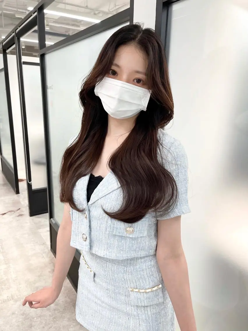 ロング 韓国風ヘア レイヤーカット カット ヘアカラー トリートメント 韓国レイヤーカット 髪質改善▫️水野有真のヘアスタイル