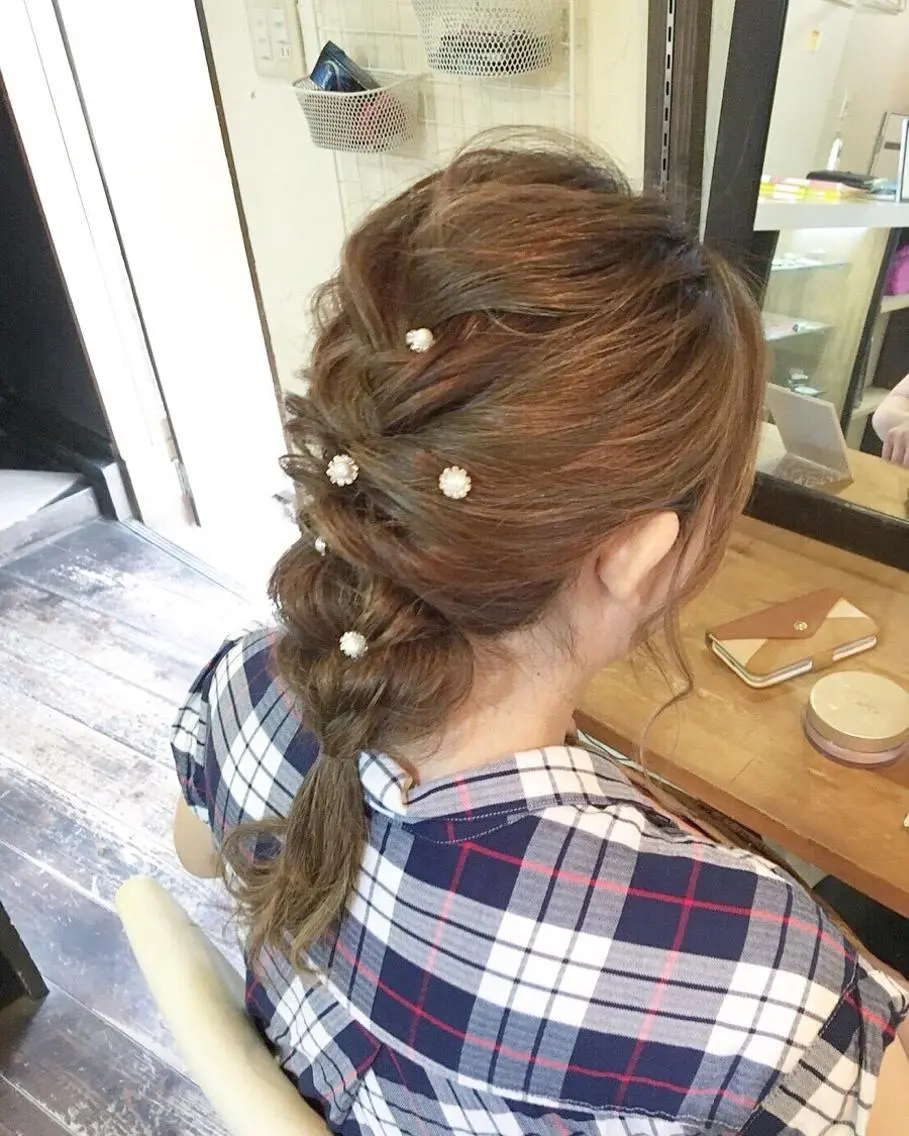 セミロング カラー パーマ ヘアアレンジ メンズ キッズ ネイル マツエク・マツパ 着付け brille ~eyelash~のヘアスタイル