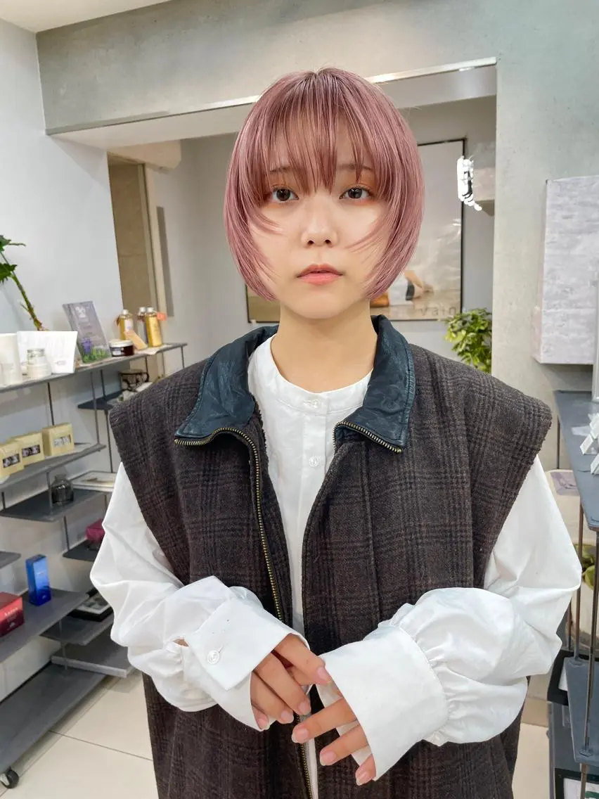 ショート カラー パーマウルフショート 濱田匠のヘアスタイル