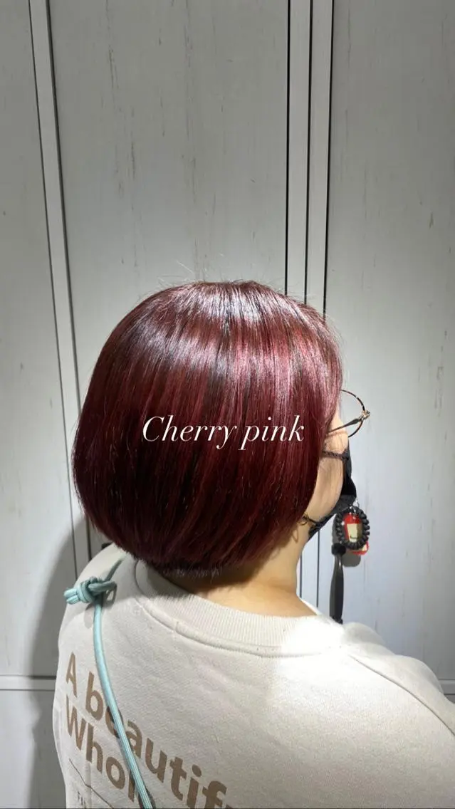 ショート カラー ピンクカラー ヘアカラー 縮毛矯正とレイヤー カット/杉村凜汰郎のヘアスタイル