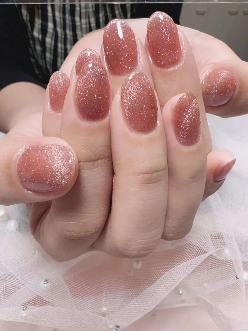ショート カラー ネイル ピンクカラー マグネットネイル ピンク ハンドネイル Nail NaNaのネイルデザイン