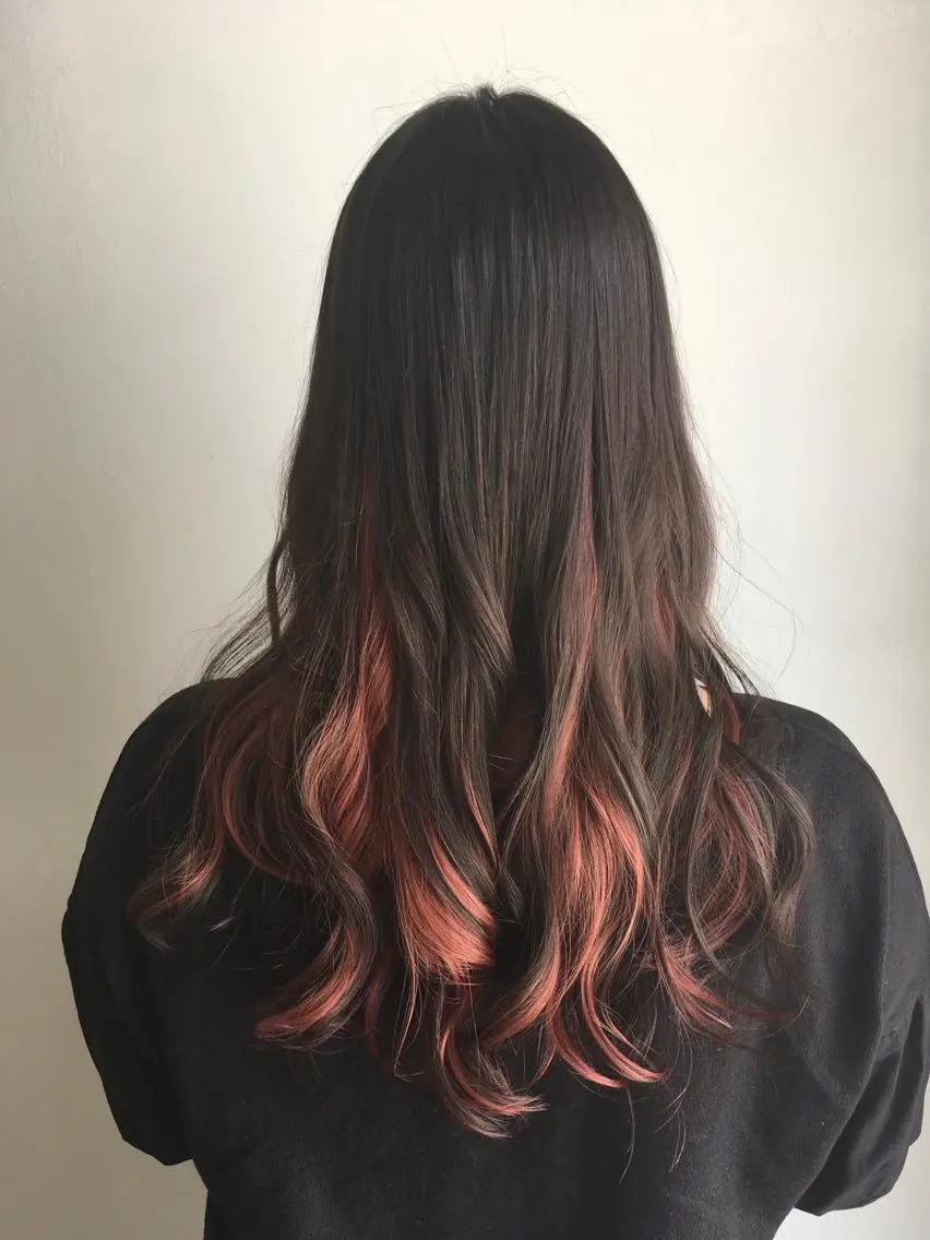 ロング カラー インナーカラー ヘアカラー トリートメント ヘアセット yoshi ☆のヘアスタイル